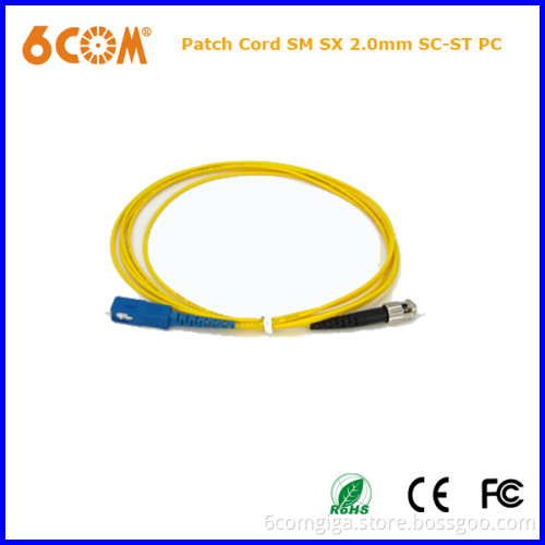 Sc-St APC Sx 3.0mm Lszh Fiber Optic Patch Cord
